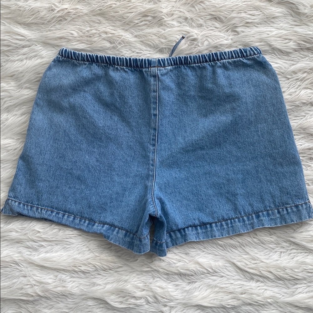 H&M | Light Blue Denim Drawstring Shorts - Picture 7 of 11
